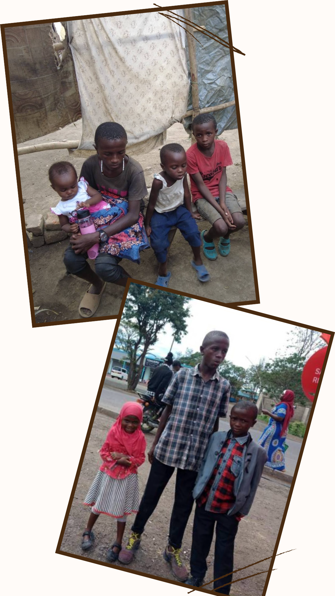 wow tanzania donor sponsored siblings before and after a day of shopping